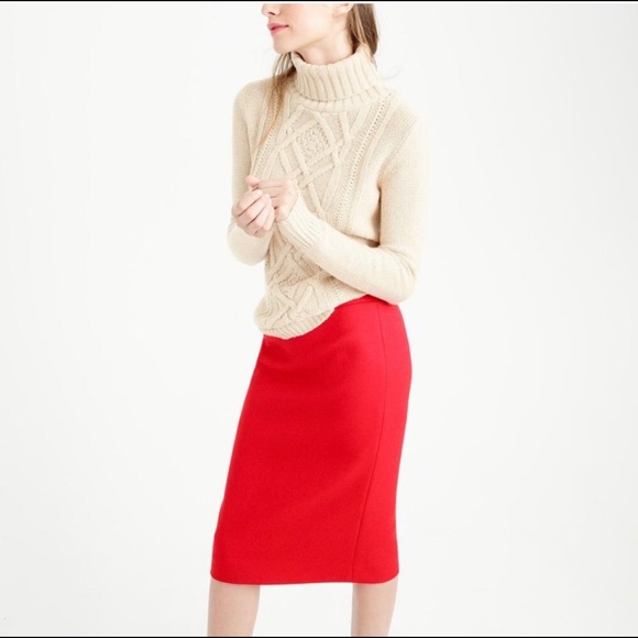 J Crew No. 2 Pencil Skirt in red - Picture 6 of 10